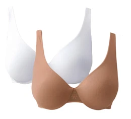 Podprsenka hnědá / bílá