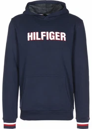Hoodie dunkelblau / weiß / rot