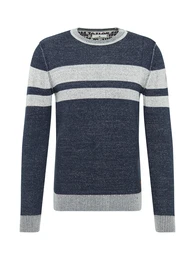 Pullover weiß / dunkelblau
