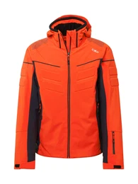 Skijacke schwarz / dunkelorange / weiß