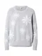 EDC BY ESPRIT Svetr  světle šedá / bílá