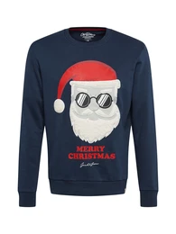 Sweatshirt ''''SNOW FALL'''' navy / weiß / rot