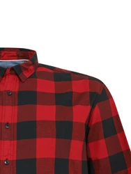 Jack & Jones Plus Hemd JJEGINGHAM rot/schwarz