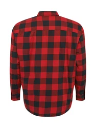 Jack & Jones Plus Hemd JJEGINGHAM rot/schwarz