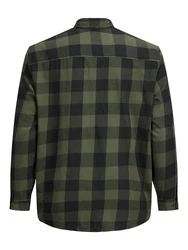 Jack & Jones Plus Hemd JJEGINGHAM grau/dunkelgrn