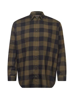Jack & Jones Plus Hemd JJEGINGHAM grau/dunkelgrn