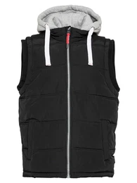 INDICODE JEANS Weste ''''Ealey'''' schwarz / grau