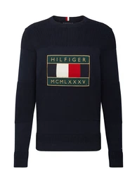 Pullover dunkelblau / goldgelb / rot / grün