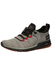 Sneaker grau / schwarz / rot