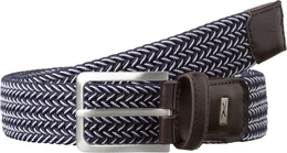 Grtel navy / wei / dunkelbraun