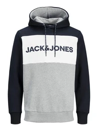 Sweatshirt nachtblau / graumeliert / weiß