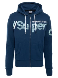 Sweatjacke blau / hellblau / weiß