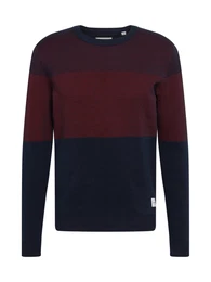 Pullover dunkelblau / burgunder / weinrot