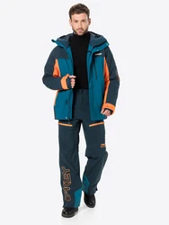 OAKLEY Outdoorhose/Sporthose dunkelblau/petrol/orange