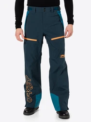OAKLEY Outdoorhose/Sporthose dunkelblau/petrol/orange