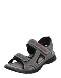 Sandale grau / rot