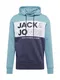 JACK & JONES Sweatshirt ''''ARID'''' taubenblau / hellblau / weiß