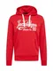 JACK & JONES Sweatshirt ''''HEROS'''' rot / weiß