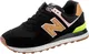 new balance Niske tenisice  crna / roza / neonsko zelena / pijesak