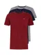 HOLLISTER Majica  burgund / pegasto siva / mornarska