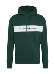 Sweatshirt dunkelgrün / weiß