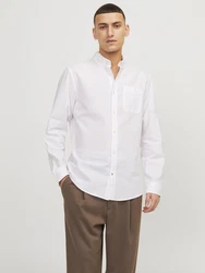Jack & Jones Langarmhemd OXFORD SHIRT weiß