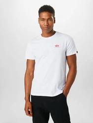 Alpha Industries T-Shirt Rundhalsshirt Backprint T (T-Shirt) rot/schwarz/wei