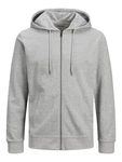 Jack and Jones Herren Kapuzenpullover Zip Sweatjacke graumeliert
