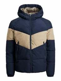 Blocking Wattierte Jacke blau
