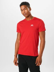 Alpha Industries T-Shirt Rundhalsshirt Backprint T (T-Shirt) rot/weiß