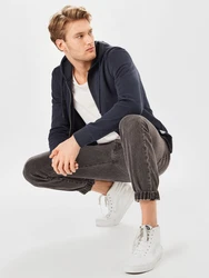 Jack and Jones Herren Kapuzenpullover Zip Sweatjacke L Navy Blazer/navy