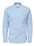 SELECTED HOMME Langarmhemd Rick (1-tlg) hellblau