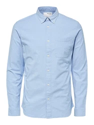 SELECTED HOMME Langarmhemd Rick (1-tlg) hellblau