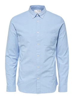 SELECTED HOMME Langarmhemd Rick (1-tlg) hellblau