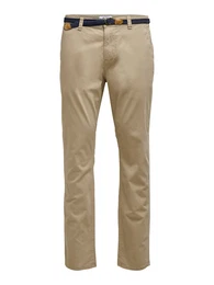 Chinohose grau / beige / hellbraun