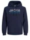 JACK & JONES Sweatshirt blau / dunkelblau / weiß