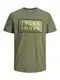 JACK & JONES Majica  oliva / jabolko