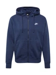 Nike Sportswear Sweatjacke 'Club Fleece' dunkelblau / weiß