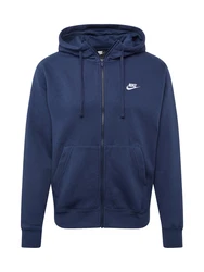 Nike Sportswear Sweatjacke 'Club Fleece' dunkelblau / weiß