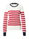 VERO MODA Svetr  kobaltová modř / červená / bílá