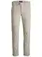JACK & JONES Hose ''''Marco Connor'''' hellbeige / weiß / grau