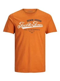 Shirt dunkelorange / weiß / marine