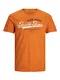 JACK & JONES Shirt dunkelorange / weiß / marine