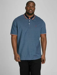 Jack & Jones T-Shirt JJEPaulos blaumeliert / rot