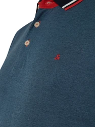 Jack & Jones T-Shirt JJEPaulos blaumeliert / rot