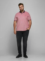 Jack & Jones T-Shirt JJEPaulos navy / rot / rotmeliert / wei