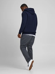 Jack & Jones Plus Sweatjacke DURCHGEHENDER REISSVERSCHLUSS PLUS SIZE HOODIE dunkelblau