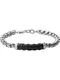 FOSSIL Armband silber / schwarz