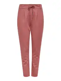 Kalhoty se sklady v pase 'Poptrash' rezavě červená