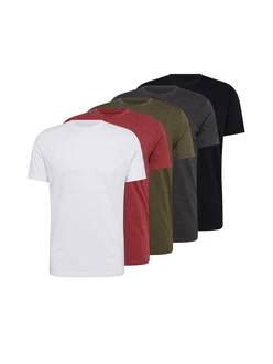 Denim Project T-Shirt dunkelgrau/grünmeliert/rotmeliert/schwarz/weiß